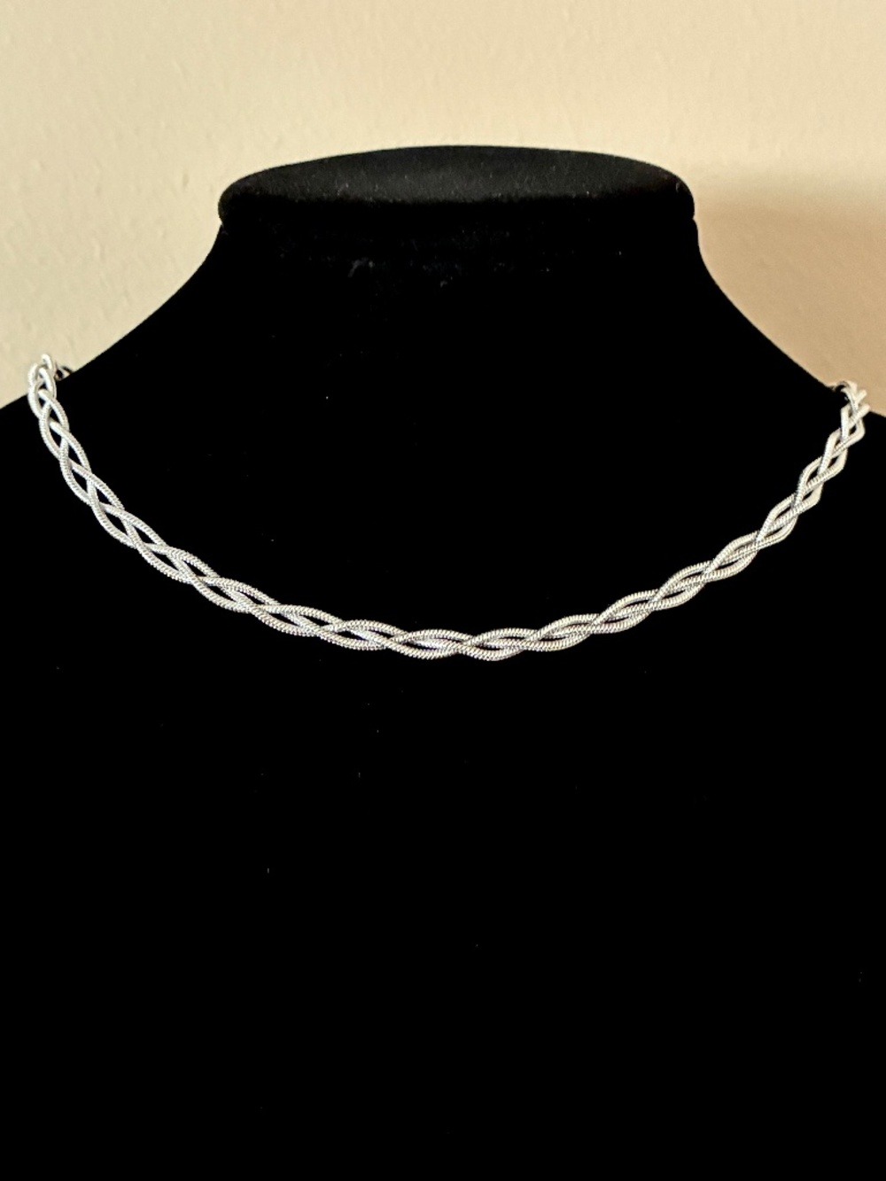 Braided Sterling Silver-Plated Choker